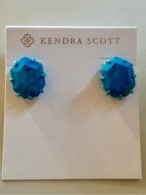 Kendra Scott Turquoise Faceted Elle Studs